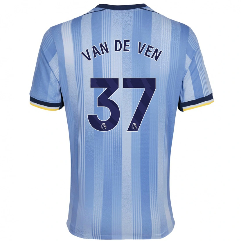 Danxen Men Micky Van De Ven #37 Light Blue Away Jersey 2024/25 T-Shirt