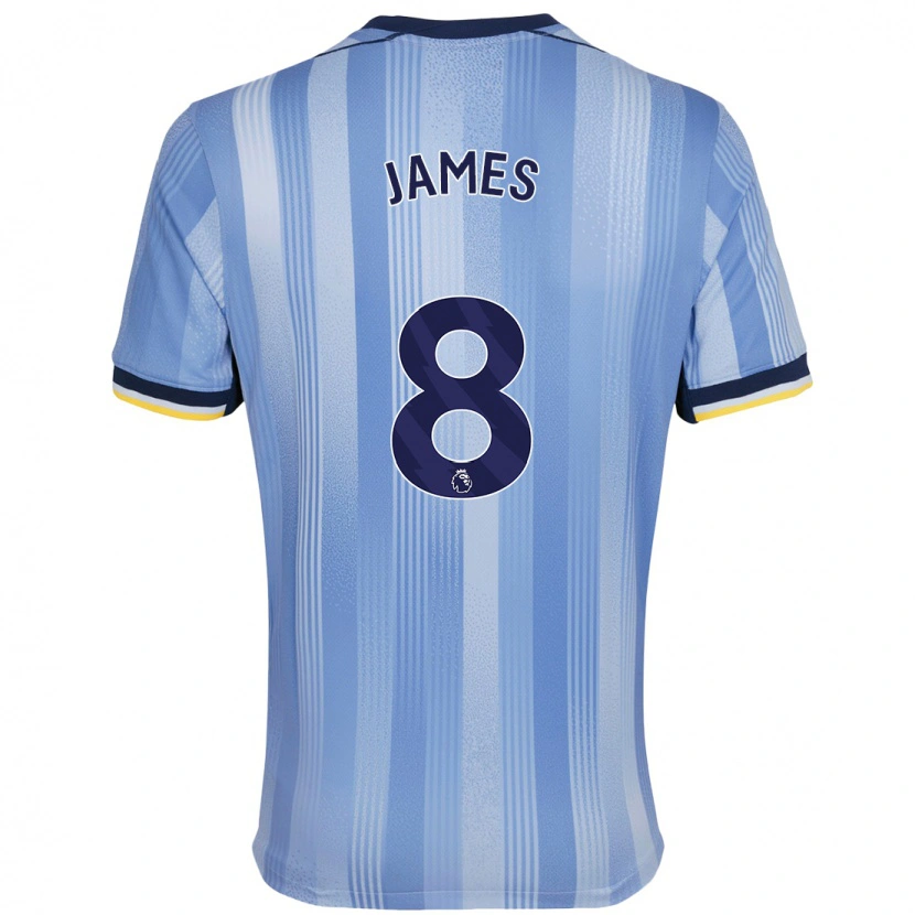 Danxen Men Angharad James #8 Light Blue Away Jersey 2024/25 T-Shirt