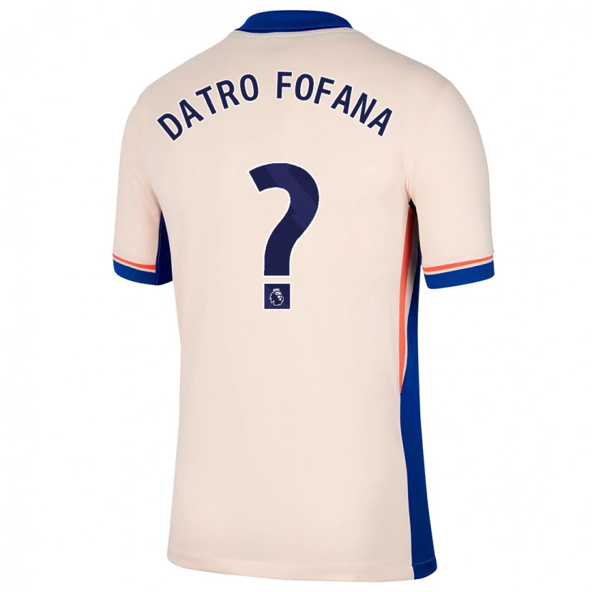 Danxen Men David Datro Fofana #0 Light Beige Away Jersey 2024/25 T-Shirt