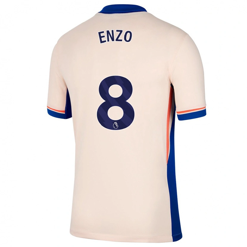 Danxen Men Enzo Fernández #8 Light Beige Away Jersey 2024/25 T-Shirt