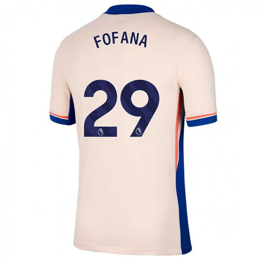 Danxen Men Wesley Fofana #29 Light Beige Away Jersey 2024/25 T-Shirt