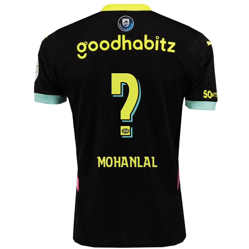 Danxen Men Pawan Mohanlal #0 Black Yellow Away Jersey 2024/25 T-Shirt