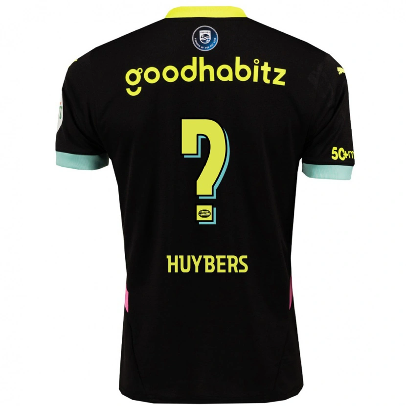 Danxen Men Quinten Huybers #0 Black Yellow Away Jersey 2024/25 T-Shirt