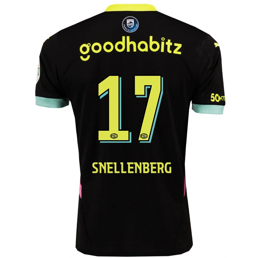 Danxen Men Maxime Snellenberg #17 Black Yellow Away Jersey 2024/25 T-Shirt