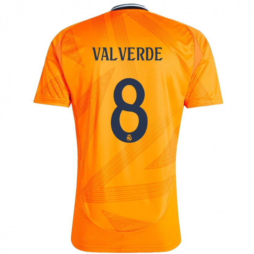 Danxen Men Federico Valverde #8 Orange Away Jersey 2024/25 T-Shirt