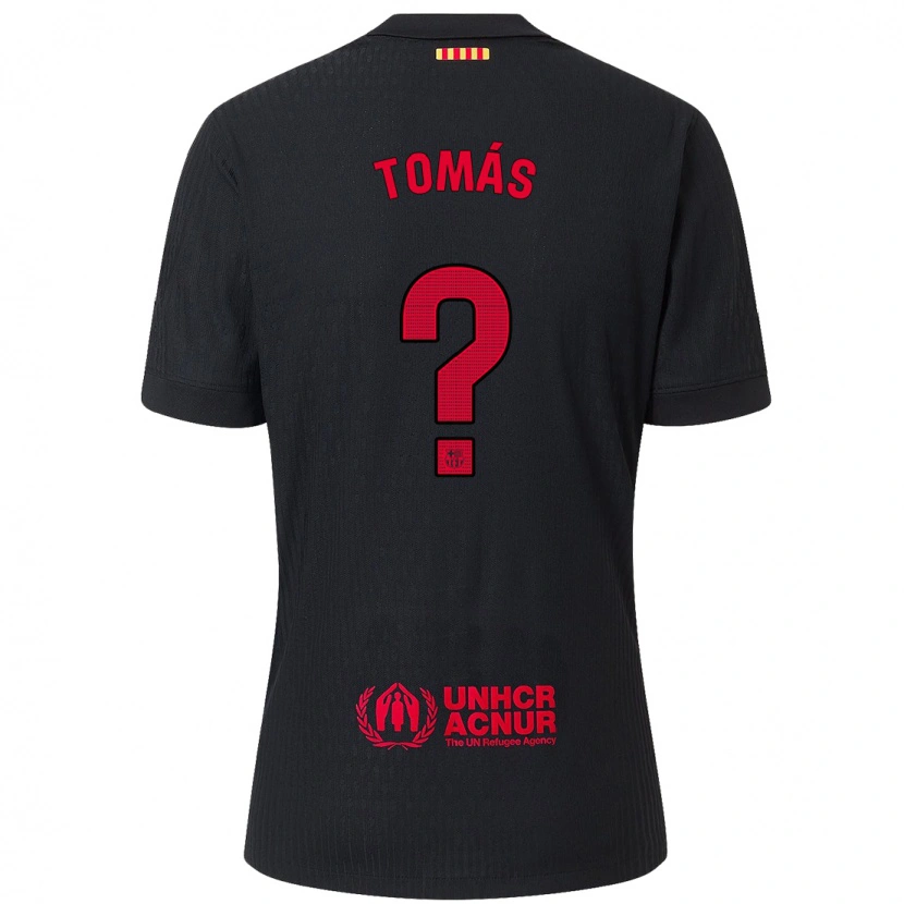 Danxen Men Roberto Tomás #0 Black Red Away Jersey 2024/25 T-Shirt