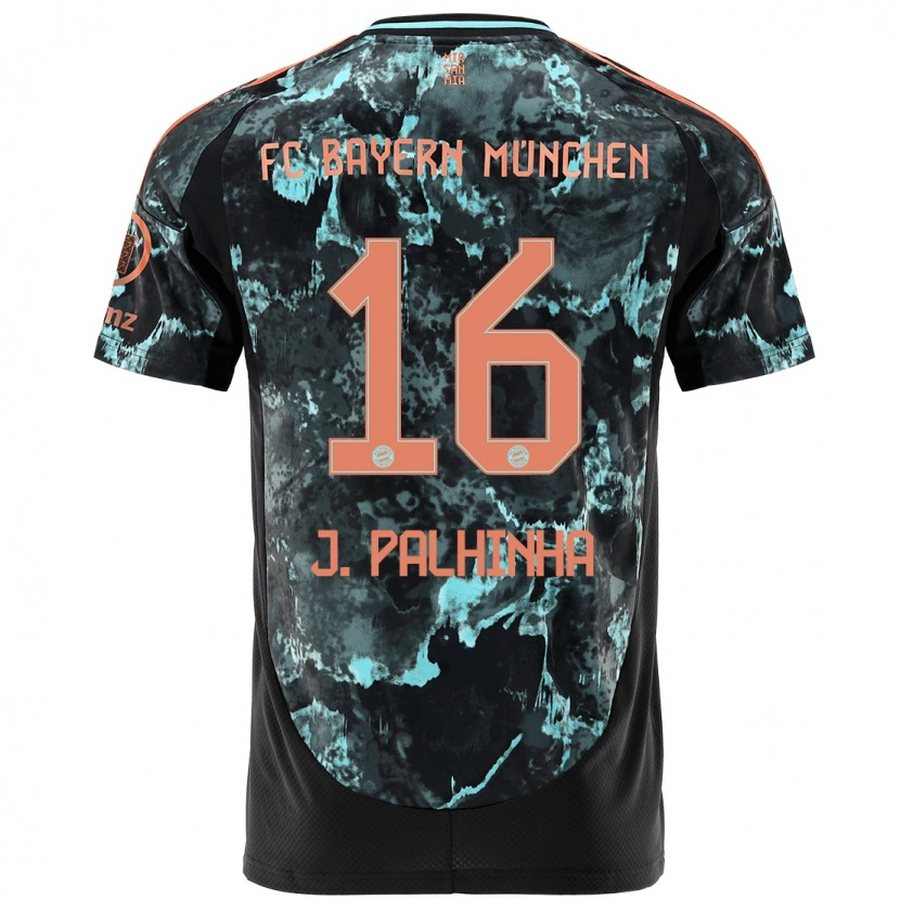 Danxen Men João Palhinha #16 Black Away Jersey 2024/25 T-Shirt