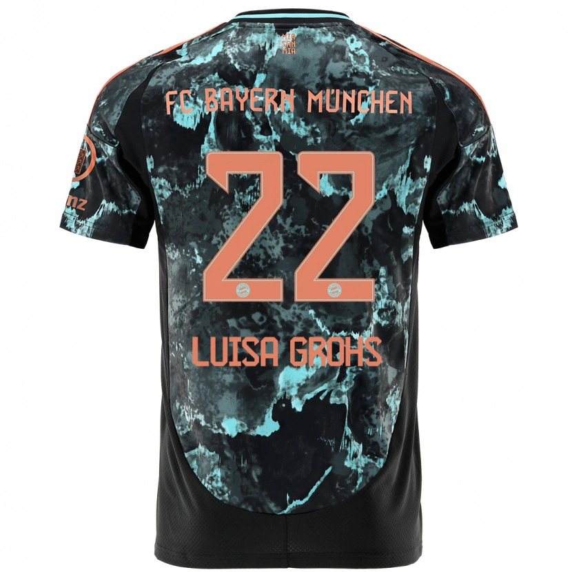 Danxen Men Maria Luisa Grohs #22 Black Away Jersey 2024/25 T-Shirt