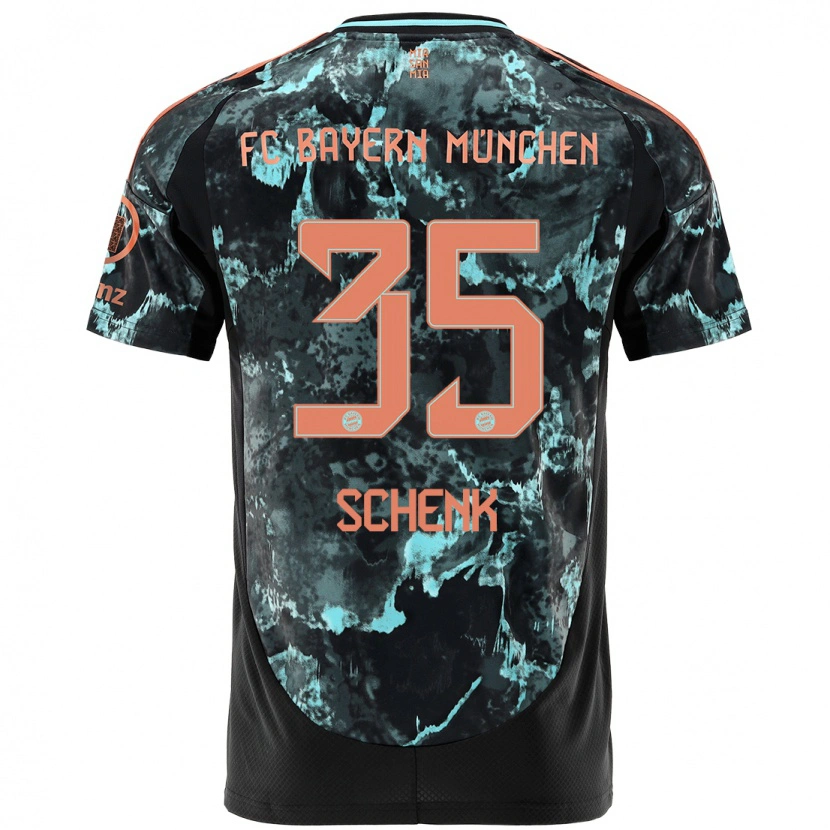 Danxen Men Johannes Schenk #35 Black Away Jersey 2024/25 T-Shirt