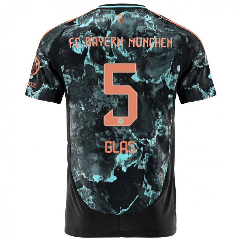 Danxen Men Hanna Glas #5 Black Away Jersey 2024/25 T-Shirt