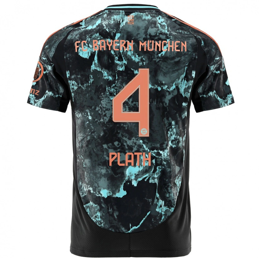 Danxen Men Max Plath #4 Black Away Jersey 2024/25 T-Shirt