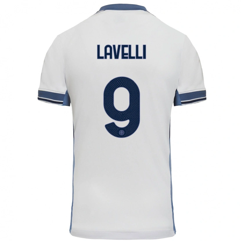 Danxen Men Matteo Lavelli #9 White Grey Away Jersey 2024/25 T-Shirt