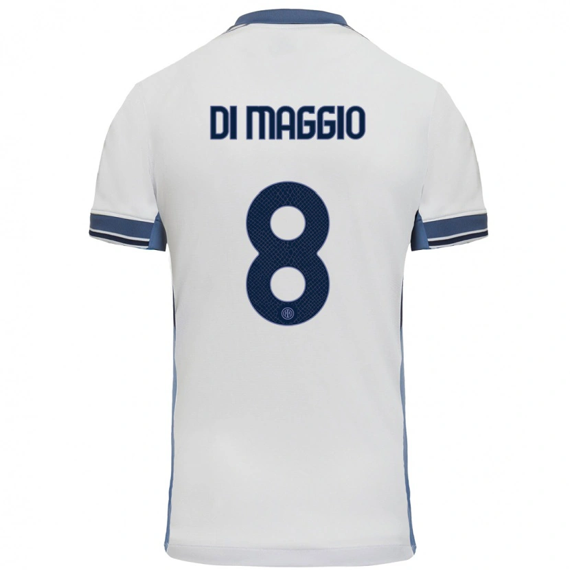 Danxen Men Luca Di Maggio #8 White Grey Away Jersey 2024/25 T-Shirt