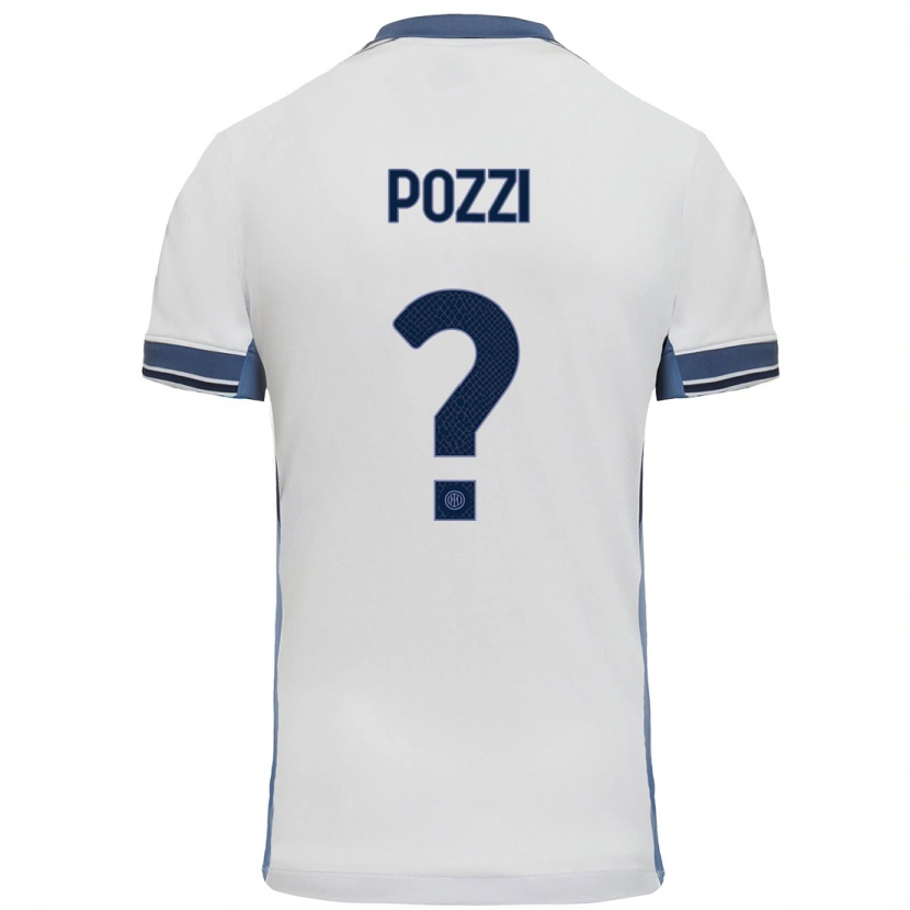 Danxen Men Andrea Pozzi #0 White Grey Away Jersey 2024/25 T-Shirt