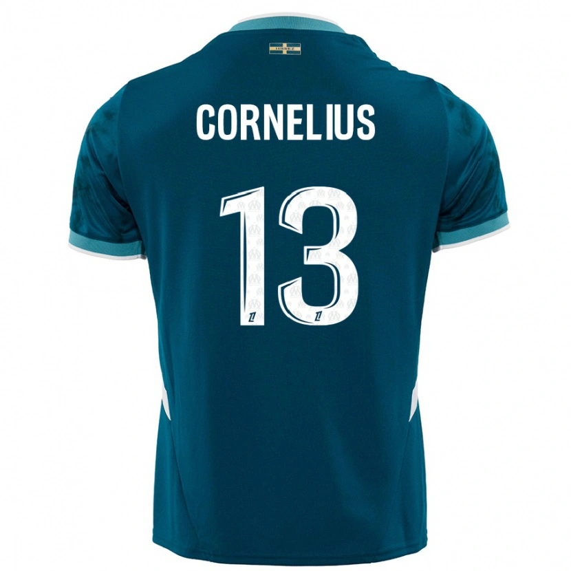 Danxen Men Derek Cornelius #13 Turquoise Blue Away Jersey 2024/25 T-Shirt