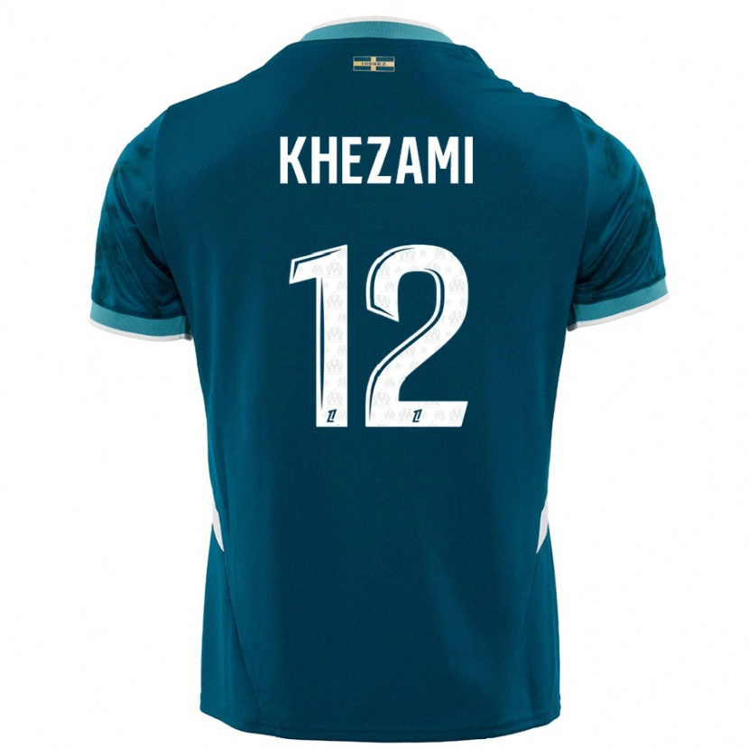 Danxen Men Roselène Khezami #12 Turquoise Blue Away Jersey 2024/25 T-Shirt