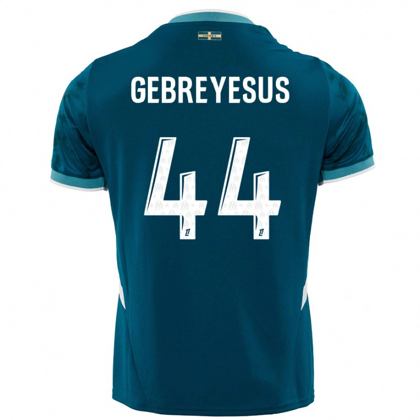 Danxen Men Esey Gebreyesus #44 Turquoise Blue Away Jersey 2024/25 T-Shirt