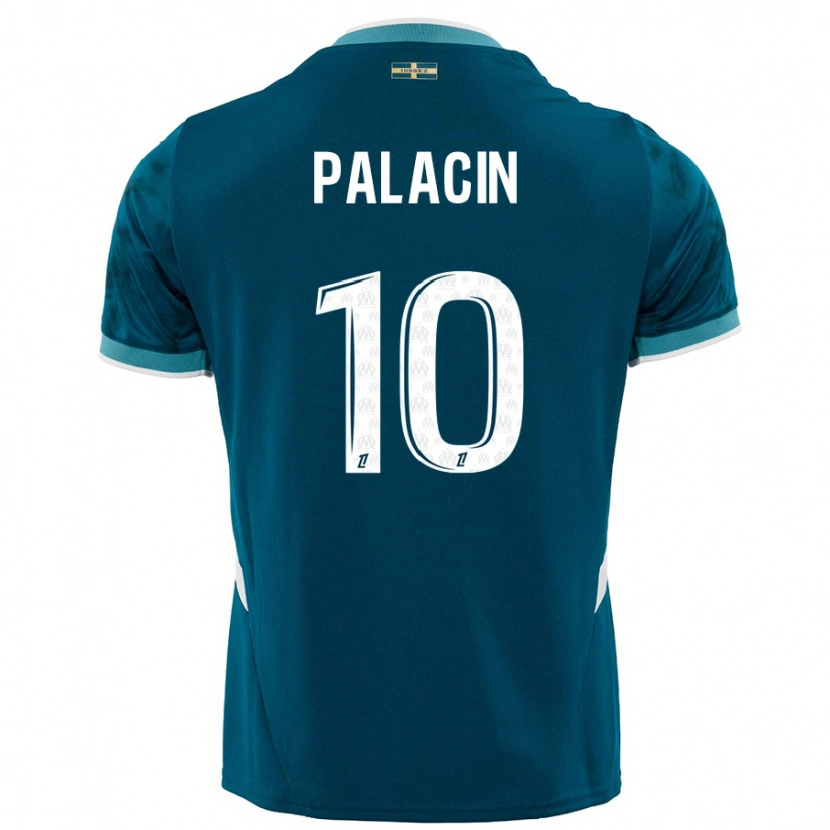 Danxen Men Sara Palacin #10 Turquoise Blue Away Jersey 2024/25 T-Shirt