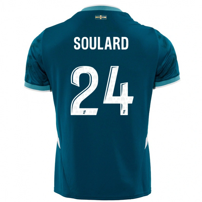 Danxen Men Amandine Soulard #24 Turquoise Blue Away Jersey 2024/25 T-Shirt