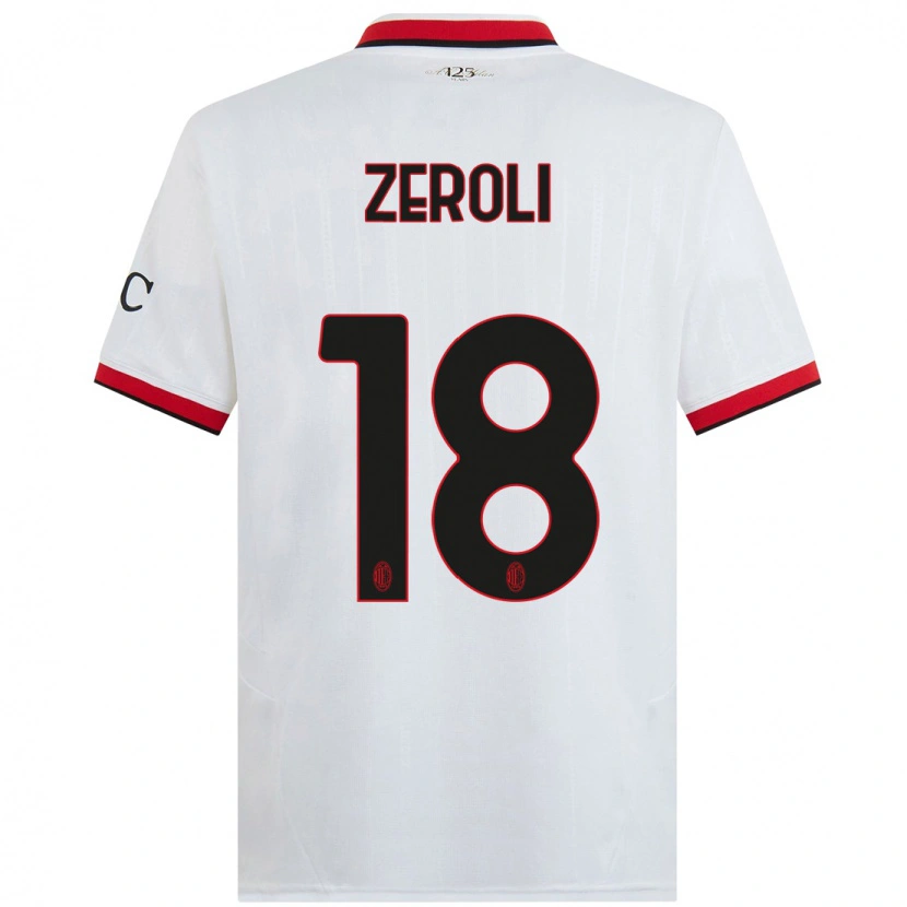 Danxen Men Kevin Zeroli #18 White Black Red Away Jersey 2024/25 T-Shirt