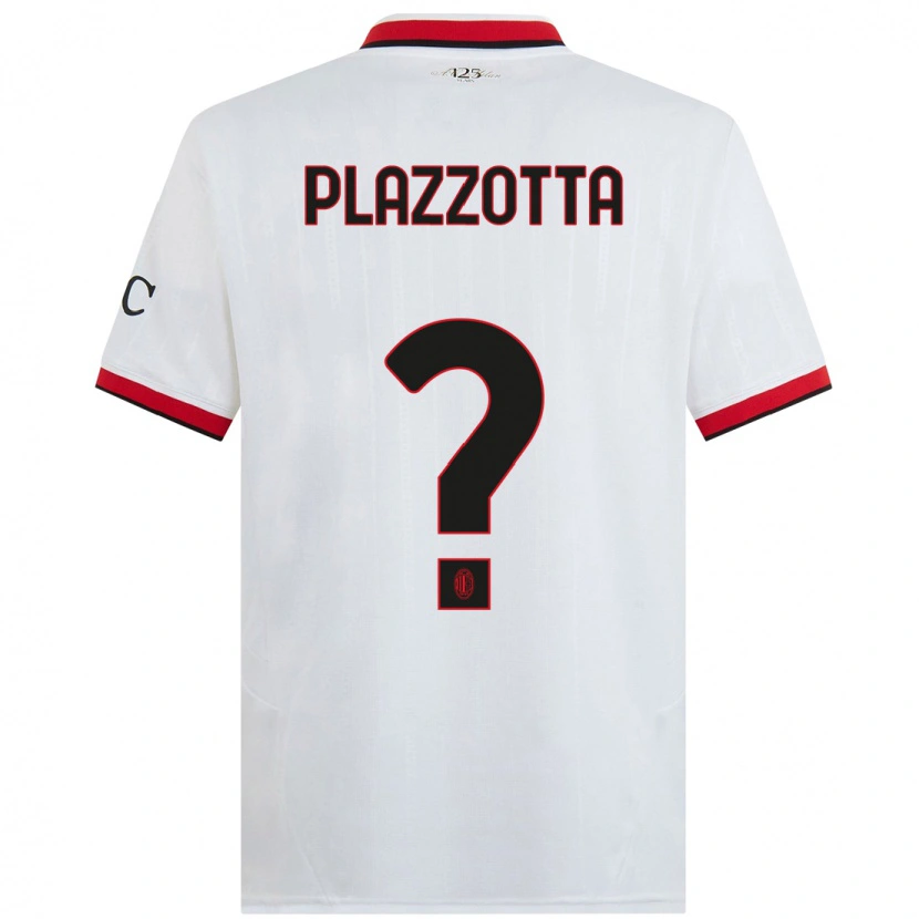 Danxen Men Filippo Plazzotta #0 White Black Red Away Jersey 2024/25 T-Shirt