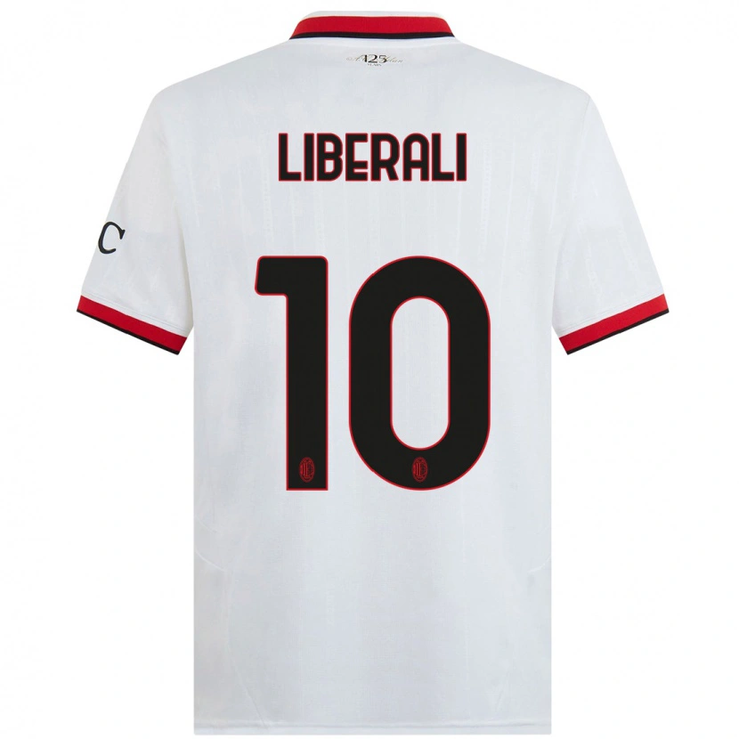 Danxen Men Mattia Liberali #10 White Black Red Away Jersey 2024/25 T-Shirt