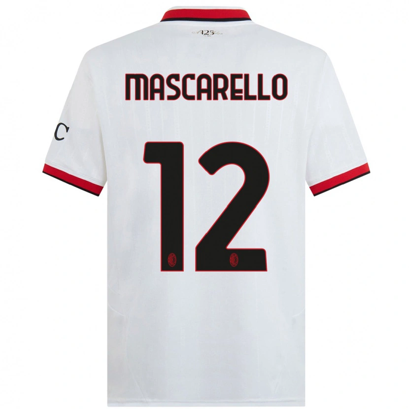 Danxen Men Marta Mascarello #12 White Black Red Away Jersey 2024/25 T-Shirt