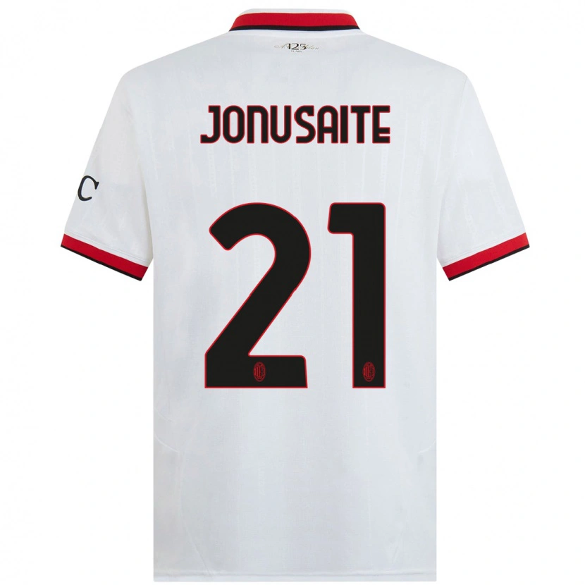 Danxen Men Rimante Jonusaite #21 White Black Red Away Jersey 2024/25 T-Shirt