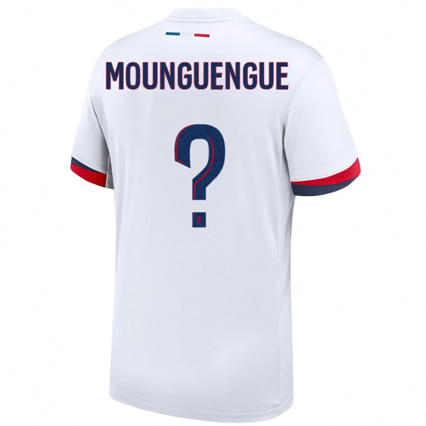 Danxen Men Pierre Mounguengue #0 White Blue Red Away Jersey 2024/25 T-Shirt