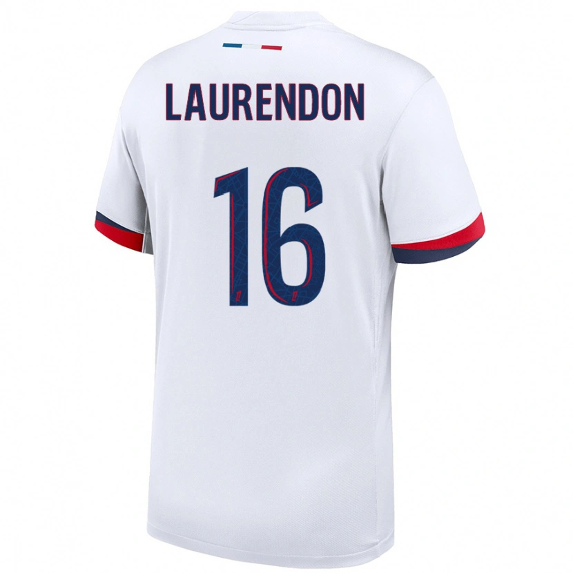 Danxen Men Bilal Laurendon #16 White Blue Red Away Jersey 2024/25 T-Shirt