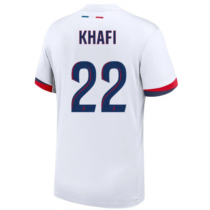 Danxen Men Yanis Khafi #22 White Blue Red Away Jersey 2024/25 T-Shirt