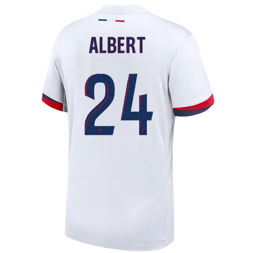 Danxen Men Korbin Albert #24 White Blue Red Away Jersey 2024/25 T-Shirt