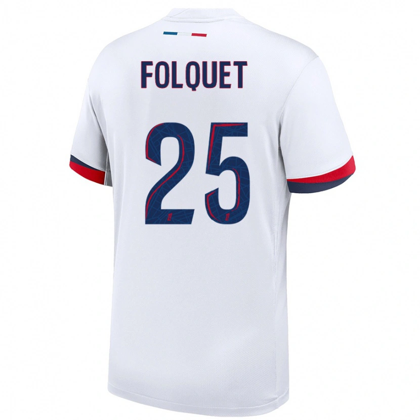 Danxen Men Magnaba Folquet #25 White Blue Red Away Jersey 2024/25 T-Shirt