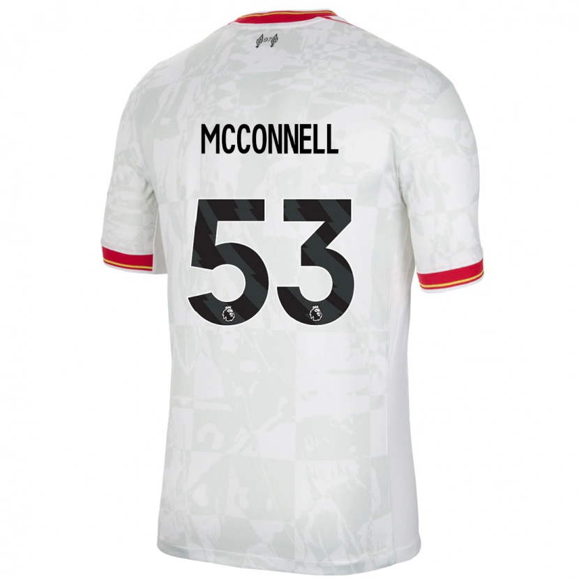 Danxen Men James Mcconnell #53 White Red Black Third Jersey 2024/25 T-Shirt