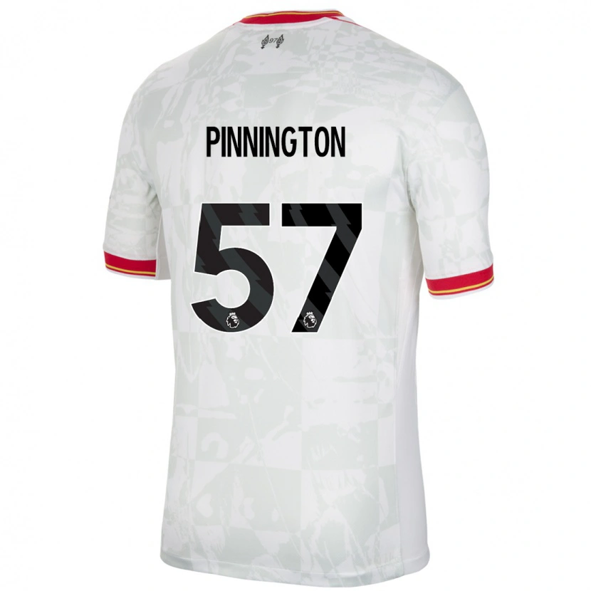 Danxen Men Carter Pinnington #57 White Red Black Third Jersey 2024/25 T-Shirt