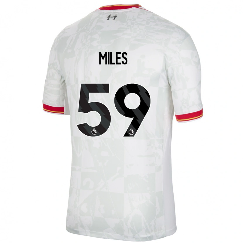 Danxen Men Terence Miles #59 White Red Black Third Jersey 2024/25 T-Shirt