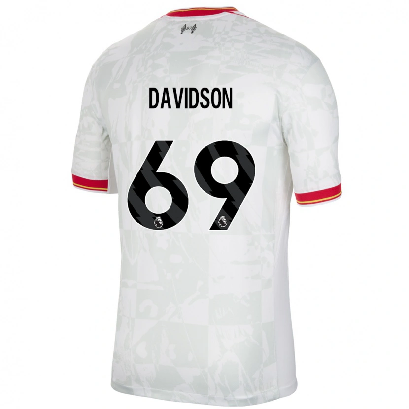 Danxen Men Josh Davidson #69 White Red Black Third Jersey 2024/25 T-Shirt