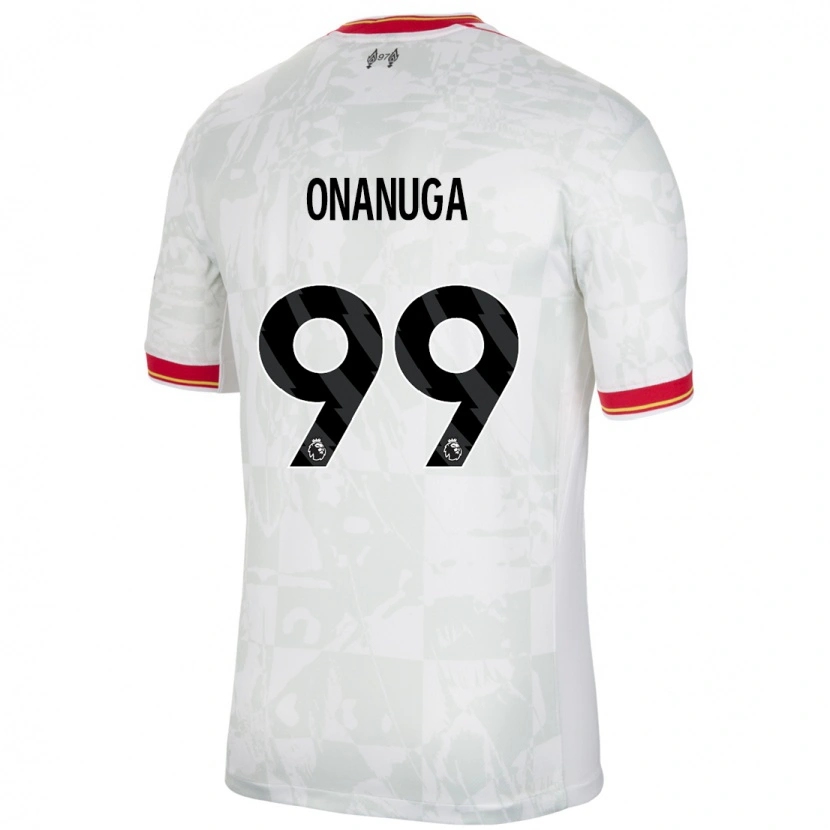 Danxen Men Fola Onanuga #99 White Red Black Third Jersey 2024/25 T-Shirt