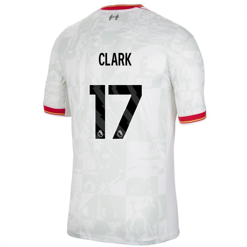 Danxen Men Jenna Clark #17 White Red Black Third Jersey 2024/25 T-Shirt