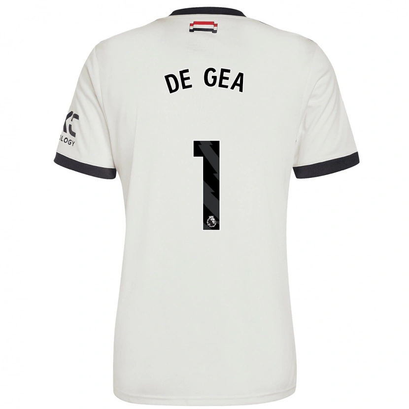 Danxen Men David De Gea #1 Off White Third Jersey 2024/25 T-Shirt