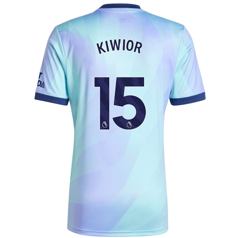 Danxen Men Jakub Kiwior #15 Aqua Third Jersey 2024/25 T-Shirt