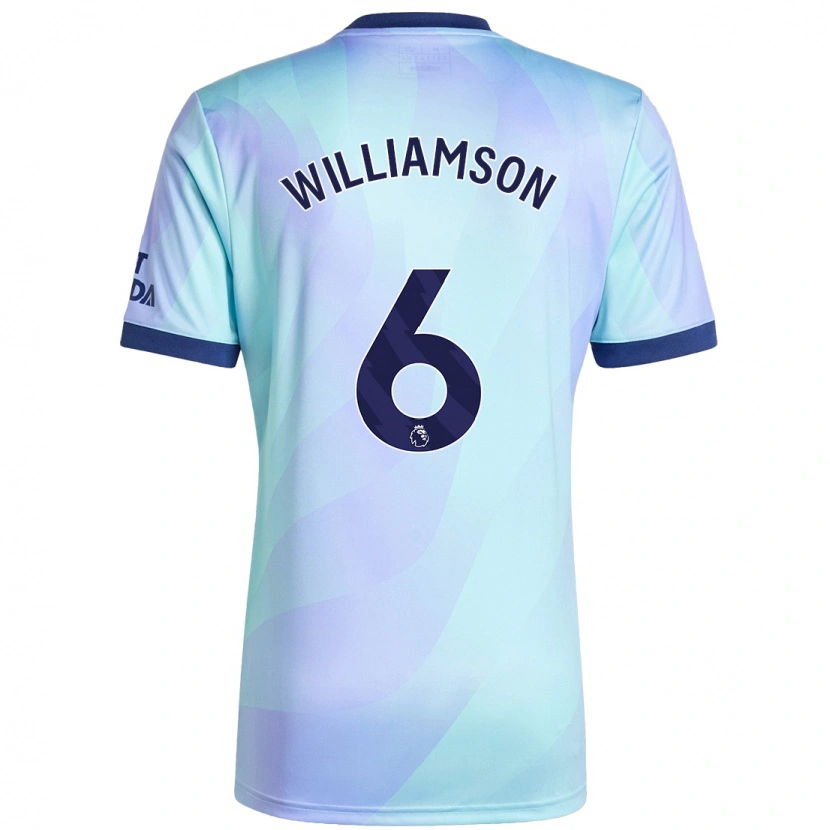 Danxen Men Leah Williamson #6 Aqua Third Jersey 2024/25 T-Shirt