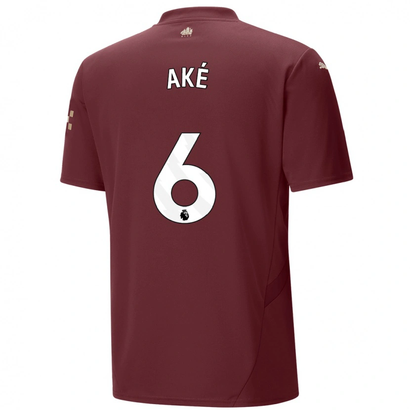 Danxen Men Nathan Aké #6 Maroon Third Jersey 2024/25 T-Shirt