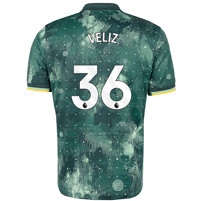 Danxen Men Alejo Véliz #36 Mint Green Third Jersey 2024/25 T-Shirt