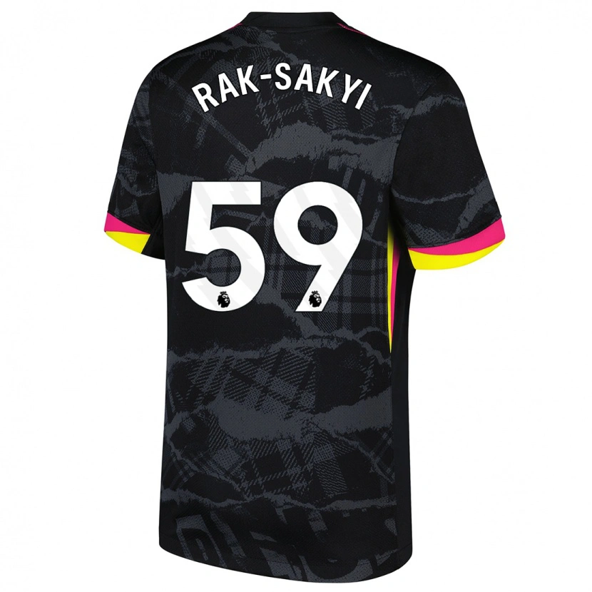 Danxen Men Sam Rak-Sakyi #59 Black Pink Third Jersey 2024/25 T-Shirt