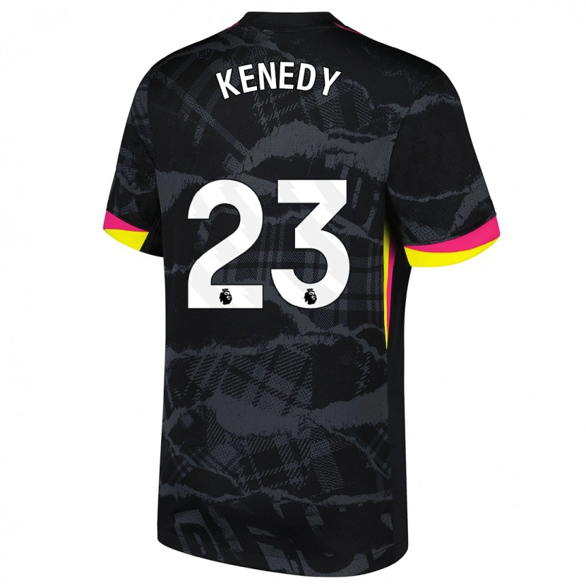 Danxen Men Robert Kenedy #23 Black Pink Third Jersey 2024/25 T-Shirt