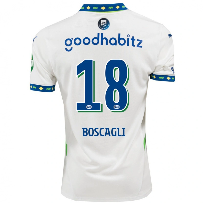 Danxen Men Olivier Boscagli #18 White Dark Blue Third Jersey 2024/25 T-Shirt