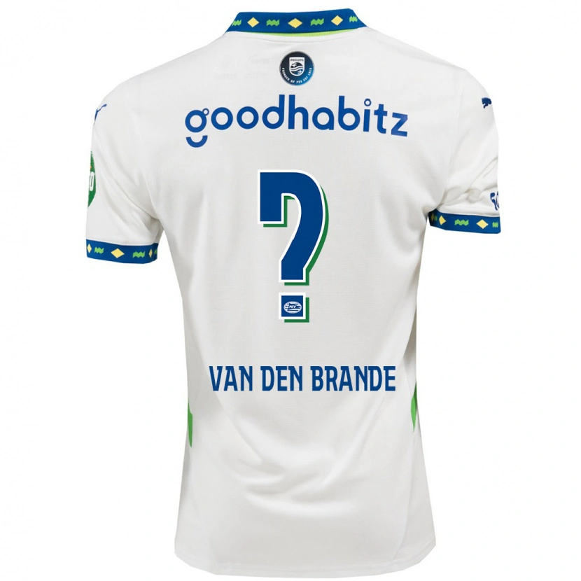 Danxen Men Daan Van Den Brande #0 White Dark Blue Third Jersey 2024/25 T-Shirt