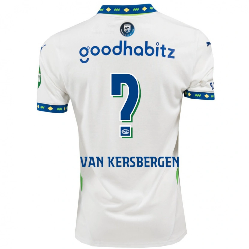 Danxen Men Sander Van Kersbergen #0 White Dark Blue Third Jersey 2024/25 T-Shirt