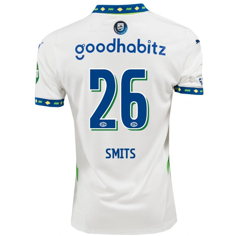 Danxen Men Eef Smits #26 White Dark Blue Third Jersey 2024/25 T-Shirt